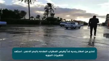 تحذير من أمطار رعدية غداً وفرص اضطراب الملاحة بالبحر الأحمر.. استعد للتغيرات الجوية